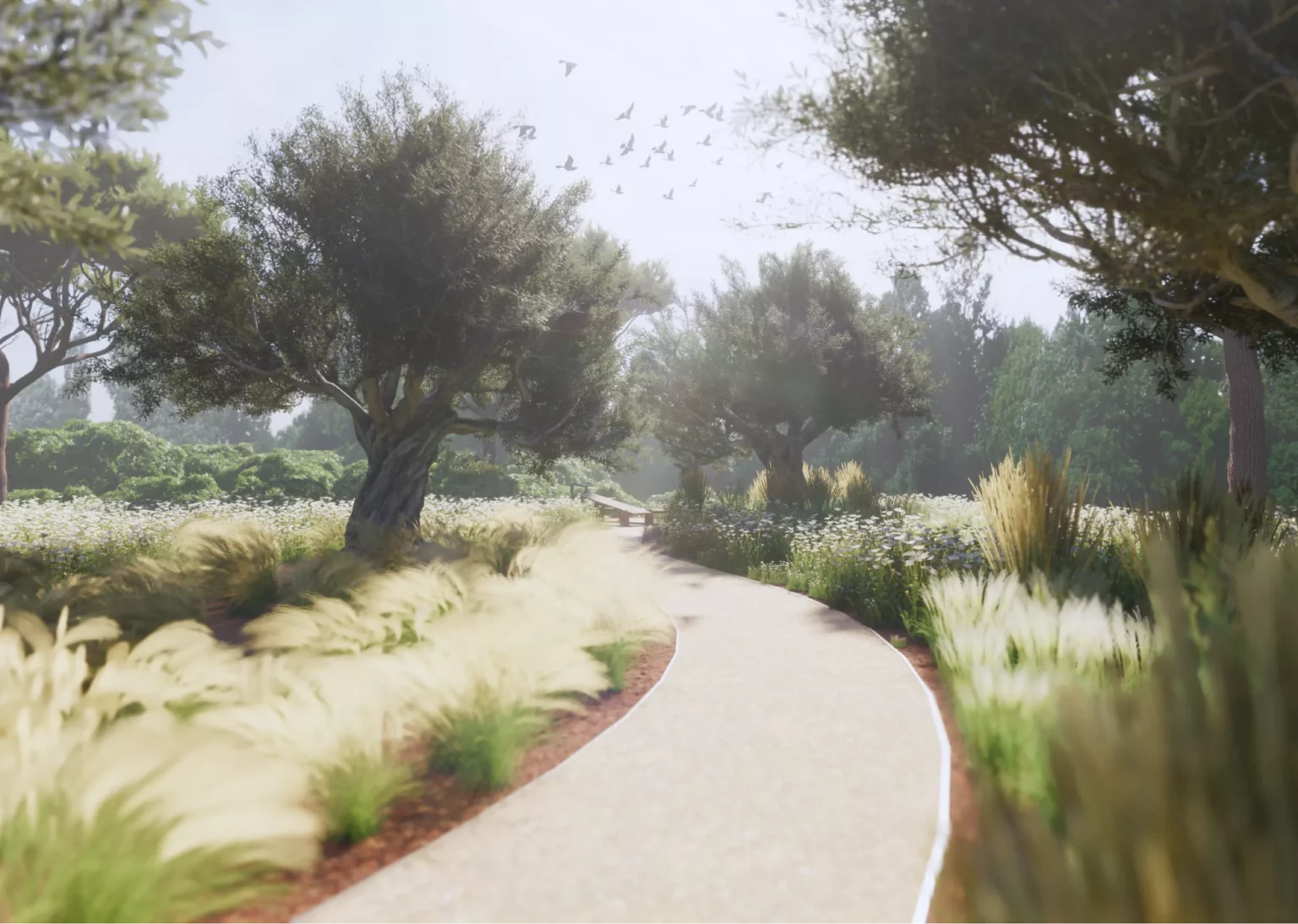 THE Park, THE V’s landscaped park area.
